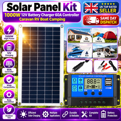 Solar panel kit 1000w 12v - kit,