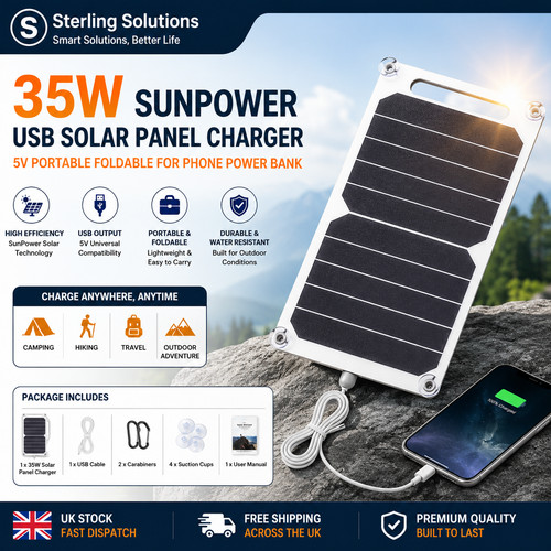 35w sunpower usb solar panel - 35w,