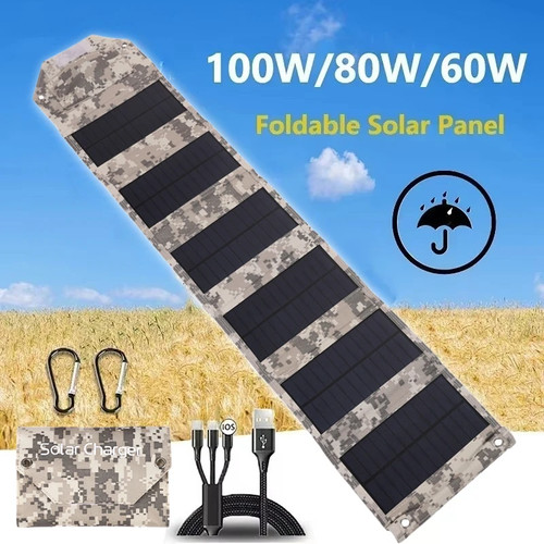 Foldable solar panel 100w 80w - solar,